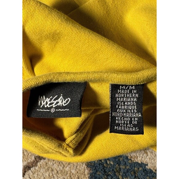 Mossimo Sports Bra VTG 90s Y2K Tube Tank Top yellow cotton Stretch size M VTG - Picture 2 of 14